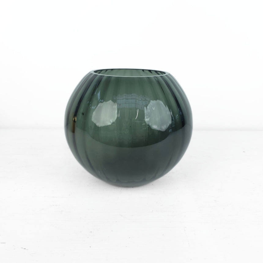 Spalvoto stiklo vaza 19x17 cm