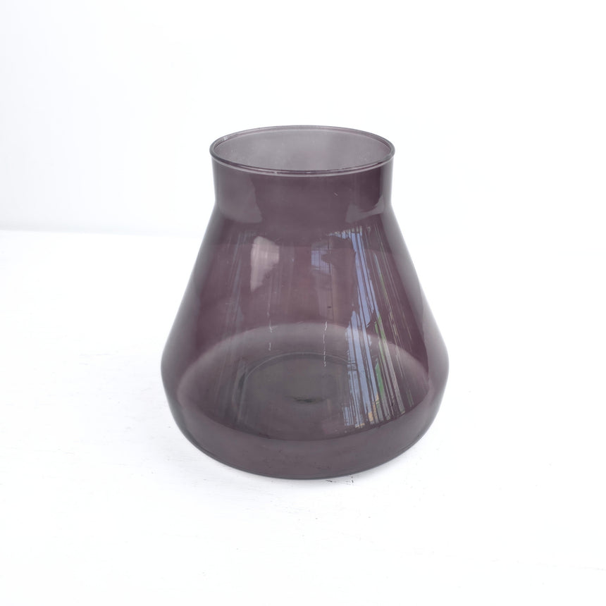 Tamsaus stiklo vaza 19x15 cm