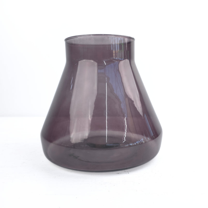 Tamsaus stiklo vaza 19x15 cm