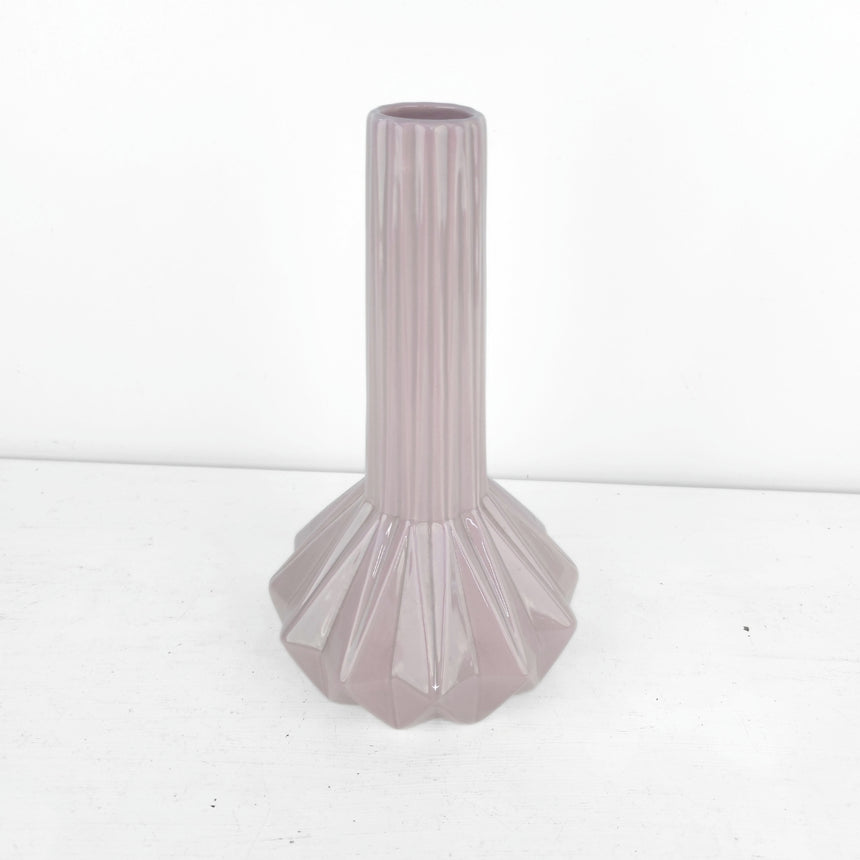 Rausva dekoratyvinė keramikinė vaza 28,5x16 cm