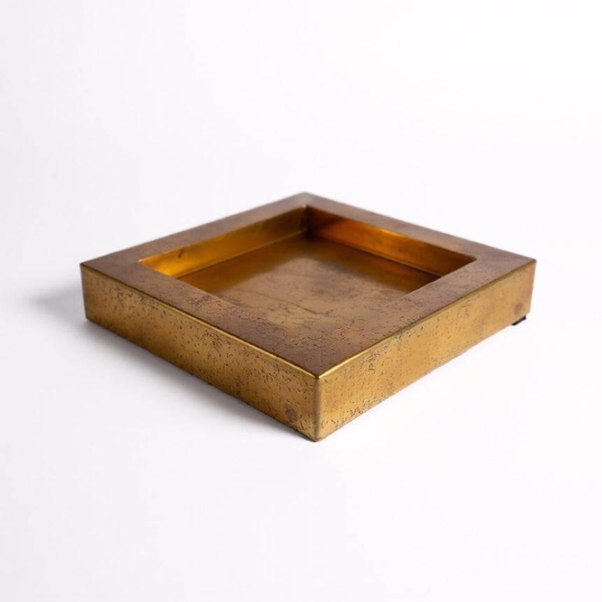 Gold line kvadratinis padėklas 20x20x5 cm