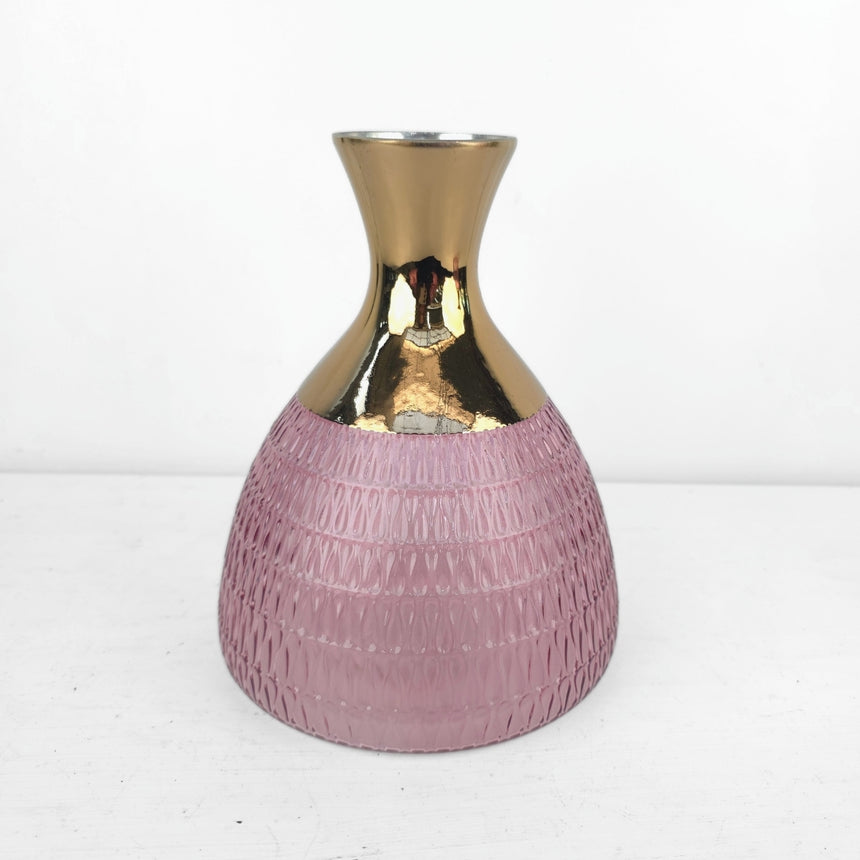 Stiklinė Glamour stiliaus vaza 21x14,5 cm