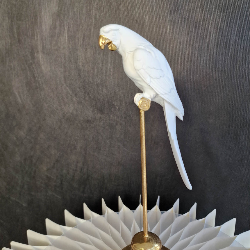 Dekoracija papūga - Bianco 26cm