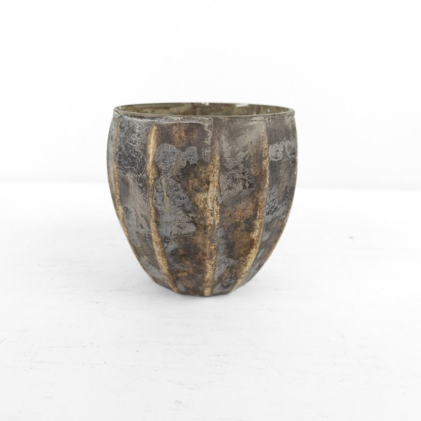 Antic Metal' Sendinto stiklo žibintas 11x11x11 cm
