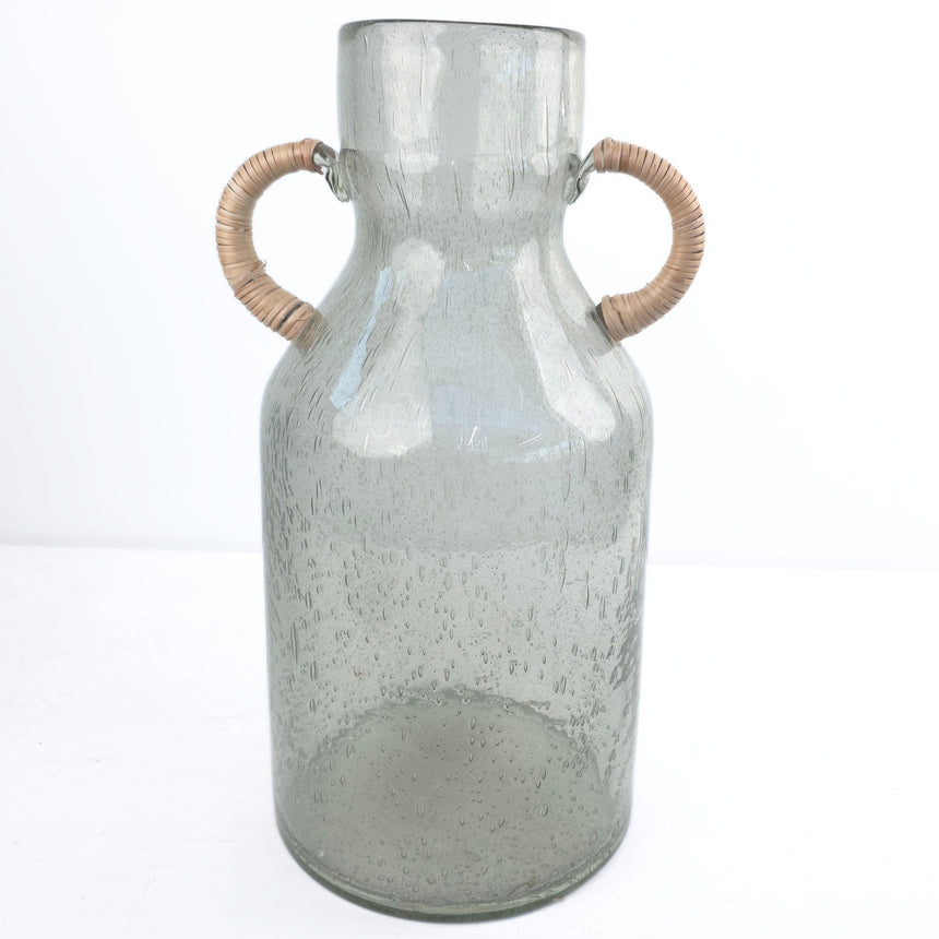 Stiklinė vaza su rankenėlėmis 38x19 cm