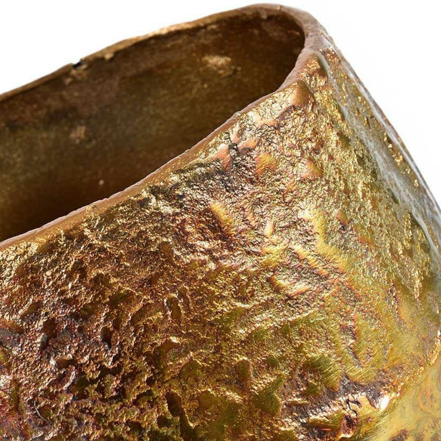 Barok metalinis vazonas ant kojelių 19x19x26 cm