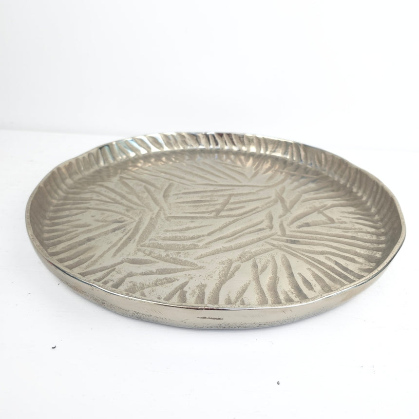 Sidabro spalvos Deluxe padėklas 38,7x3,5 cm