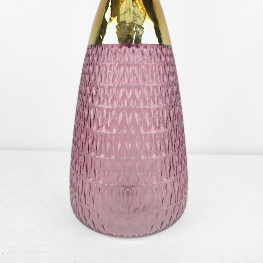 Stiklinė Glamour stiliaus vaza 30,5x12,5 cm