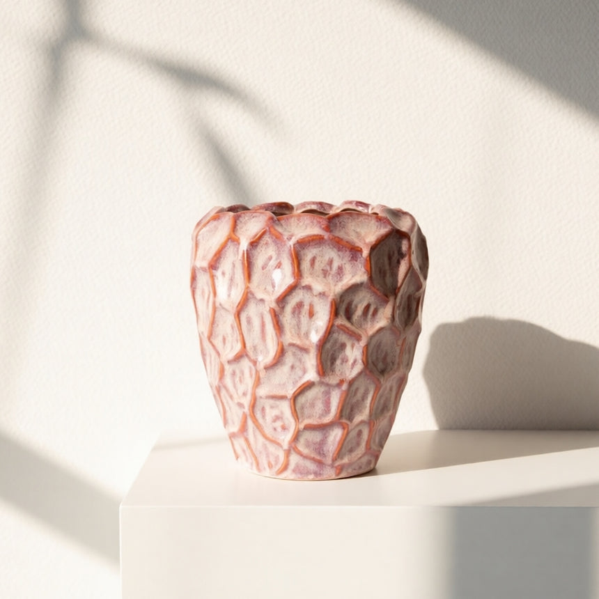 Keramikinis vazonas-vaza DUSTY ROSE 19x22 cm