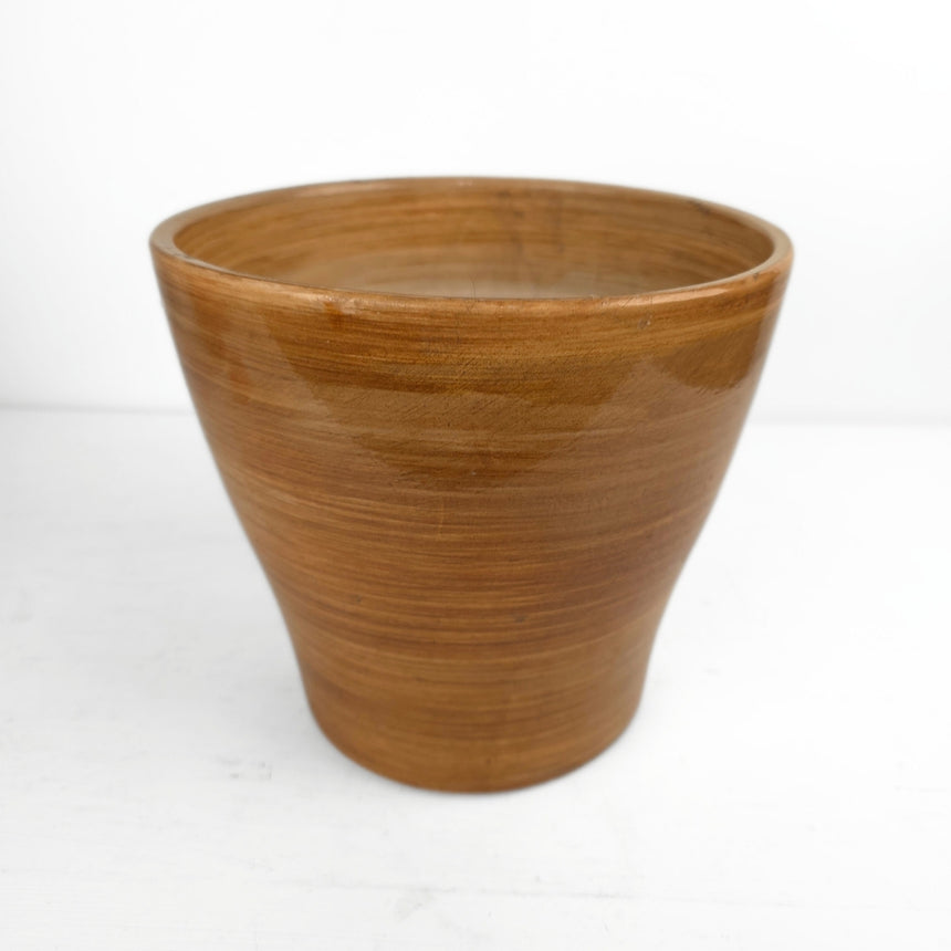 Terra Gold minimalistinis glazūruotos keramikos vazonas 21x20 cm