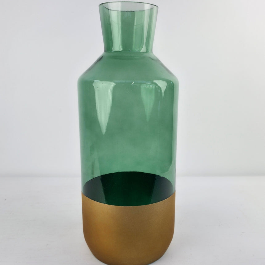 Cilindrinės dūminio stiklo vaza 6x30 cm