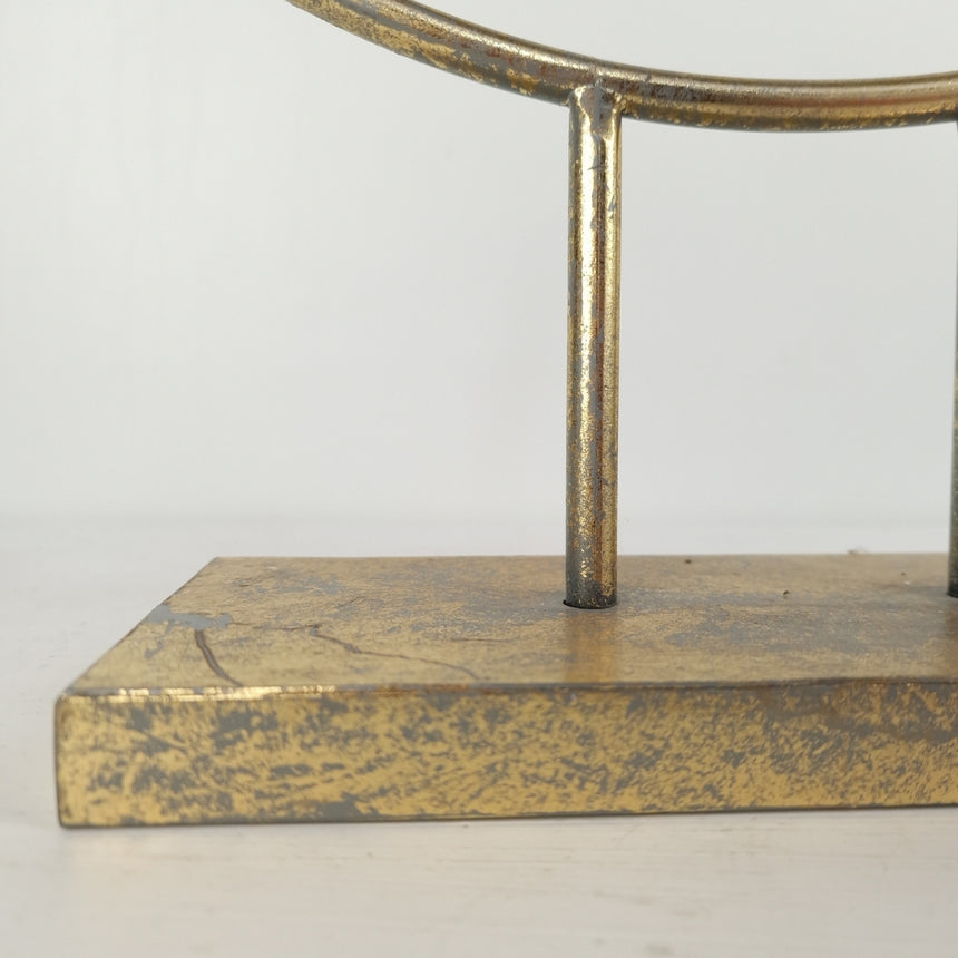 Modern Hoop Auksinė žiedo formos žvakidė 45x10x57 cm