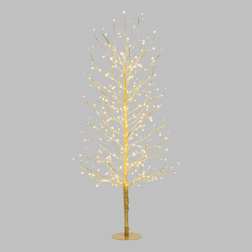 Šakų medis 120 cm 330 LED šampano spalvos LINDEN