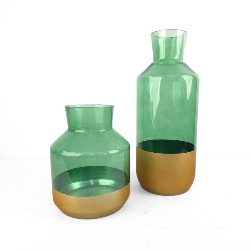 Cilindrinės dūminio stiklo vaza 6x30 cm