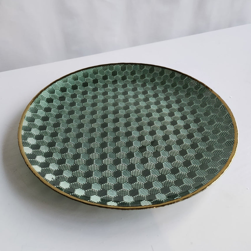 Stiklinė lėkštė - padėklas 33 cm