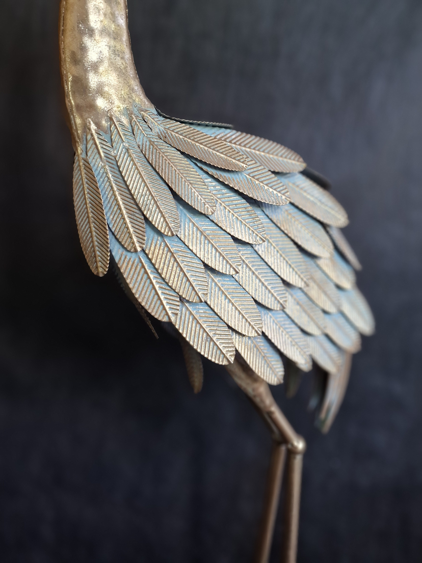 Metalinė paukščio dekoracija 34x18x118 cm
