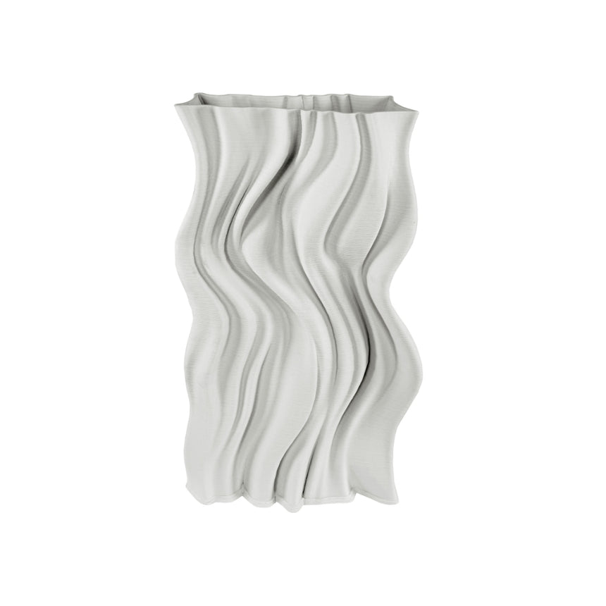Plati 3D keramikos vaza 'Vandens banga' 21x13,5x38 cm