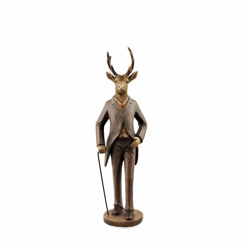 sodoela Kalėdinės dekoracijos Figūrėlė „Mr. Deer“, antikinės patinos, 44 cm