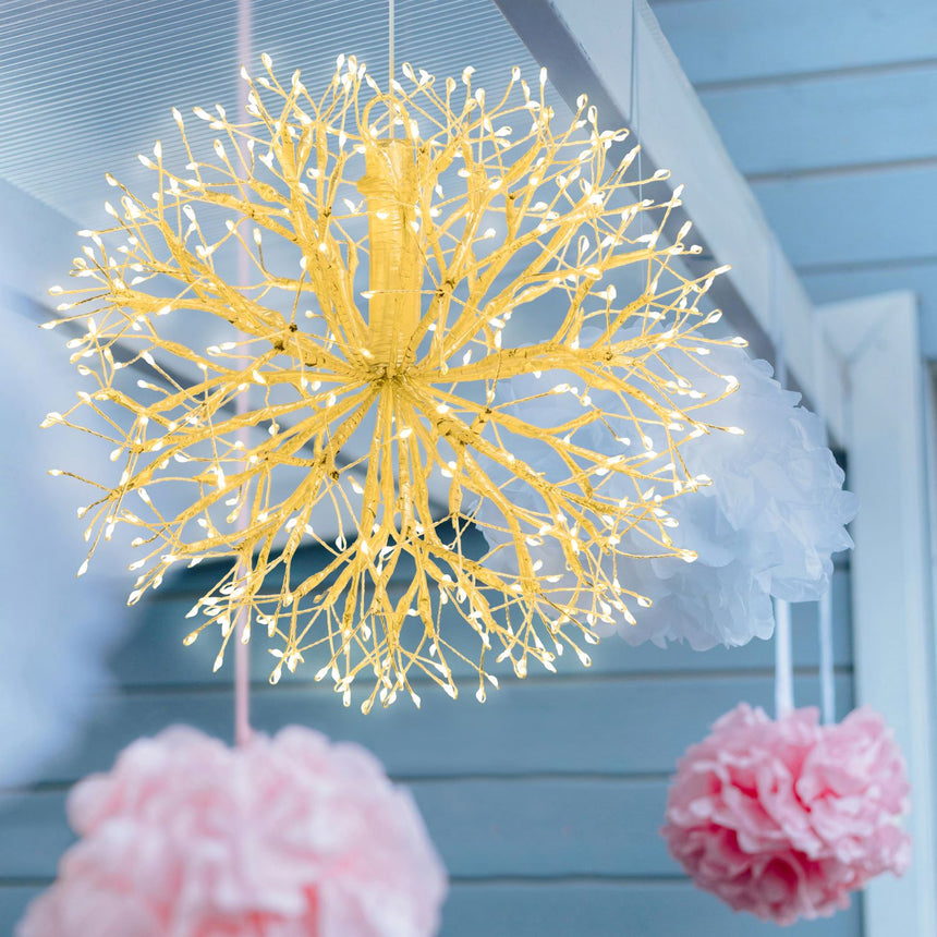 Sferinis burbulas ø30 cm 384 LED šampano spalvos