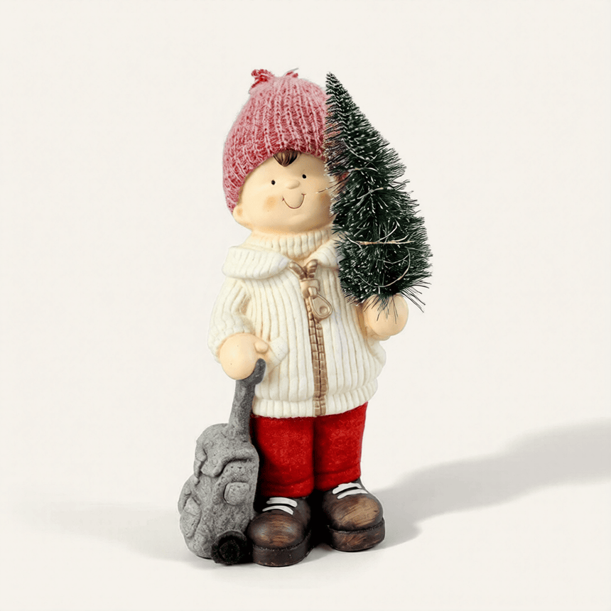 sodoela Kalėdinės dekoracijos LED dekoracija „Winter Boy“ 50x24x15 cm