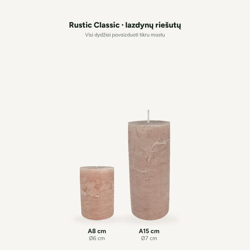 sodoela Žvakės Cilindrinė žvakė „Rustic Classic“, lazdynų riešutų