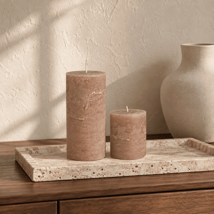 sodoela Žvakės Cilindrinė žvakė „Rustic Classic“, lazdynų riešutų