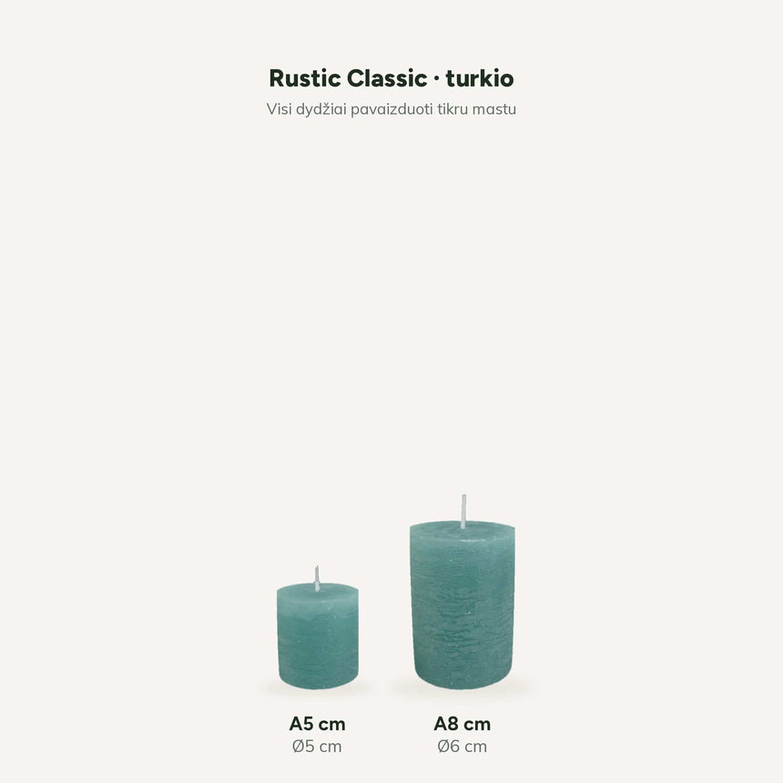 sodoela Žvakės Cilindrinė žvakė „Rustic Classic“, turkio