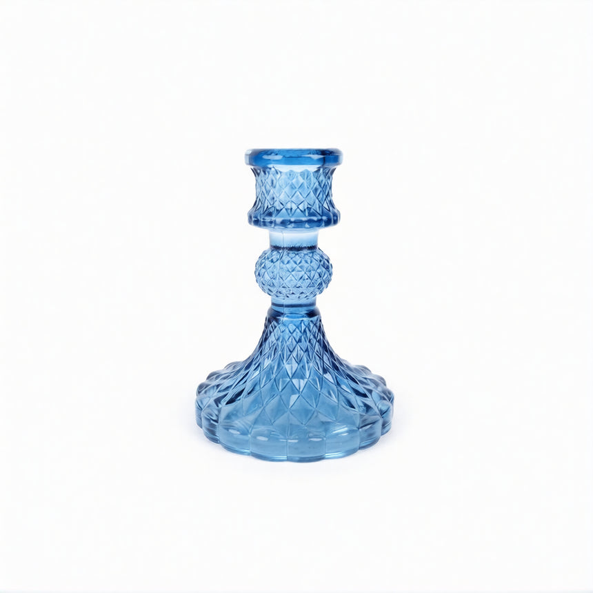 Dvipusė žvakidė | Karališkos mėlynos spalvos 10x8 cm