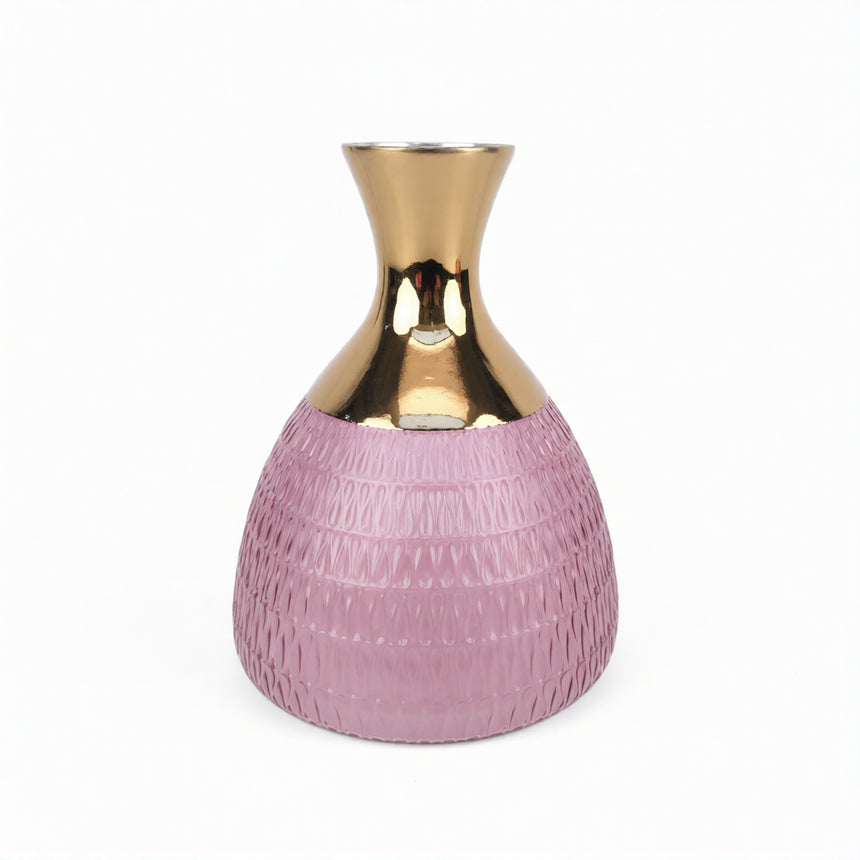 Stiklinė Glamour stiliaus vaza 21x14,5 cm