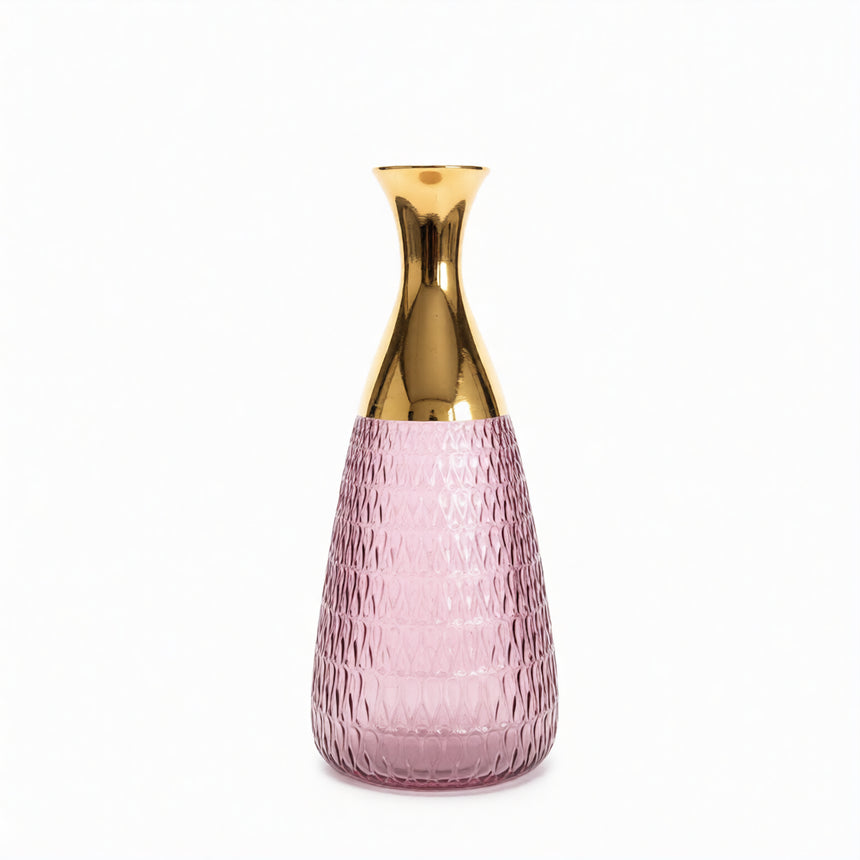 Stiklinė Glamour stiliaus vaza 30,5x12,5 cm