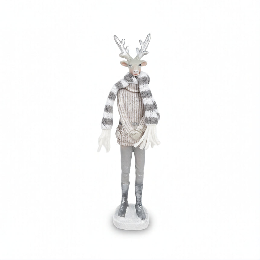 sodoela Kalėdinės dekoracijos Pastatoma dekoracija „Cozy Deer“ 3x5x20 cm