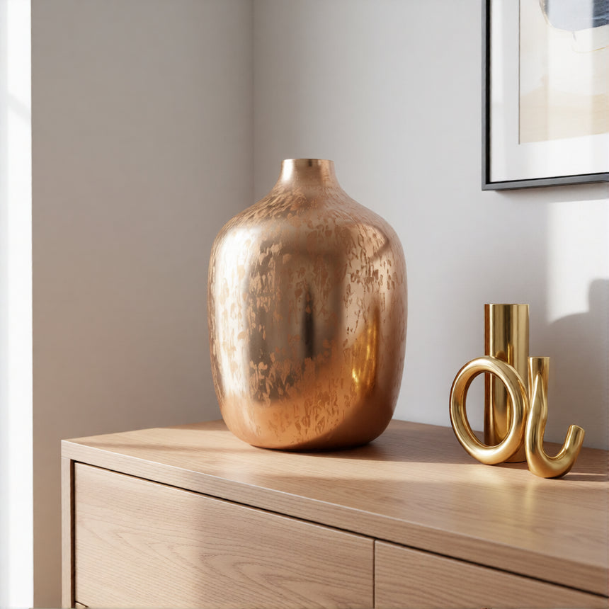 Stiklo vaza Gold Metallic 24x24x30 cm