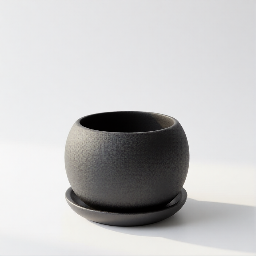 Keraminis gėlių vazonas RUTULYS 15x15x13 cm