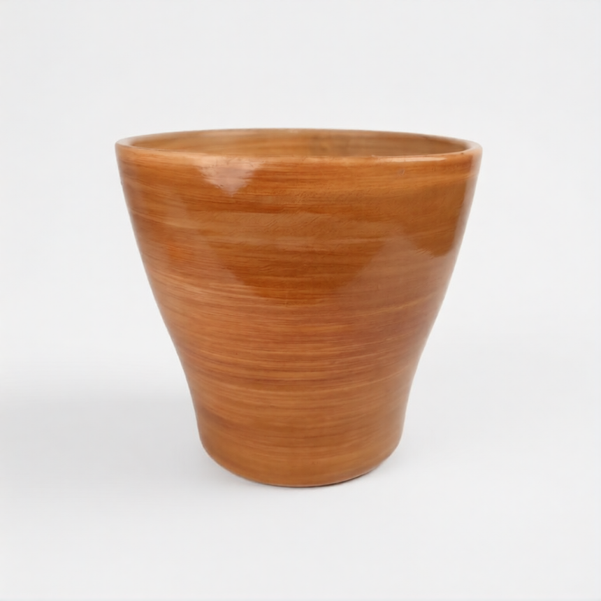 Terra Gold minimalistinis glazūruotos keramikos vazonas 21x20 cm