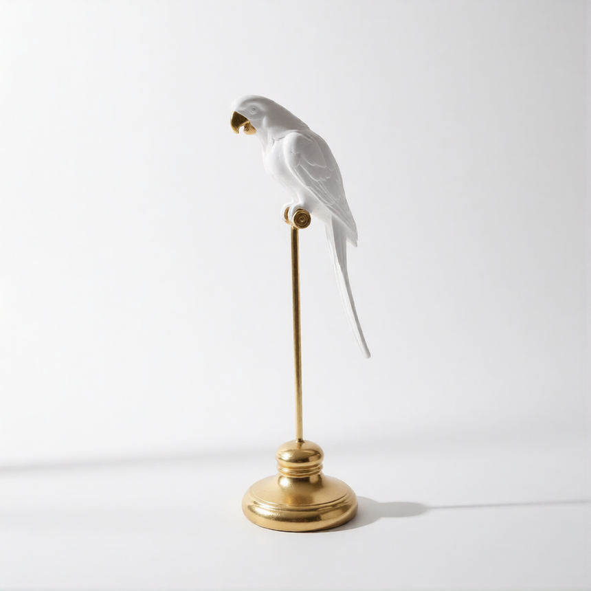 Dekoracija papūga - Bianco 26cm