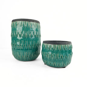 Keraminis vazonas Ocean 12,5x18 cm – vaizdas 2