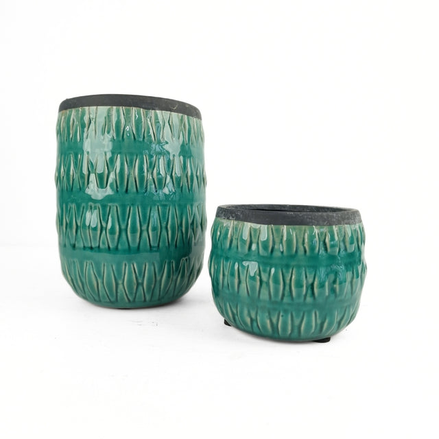 Keraminis vazonas Ocean 12,5x18 cm – vaizdas 2