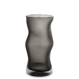 sodoela Vazos Stiklinė vaza „Fumo Onda“, dūminė banguota, 26 cm