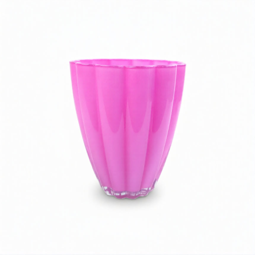 Spalvoto stiklo vaza 17x14 cm