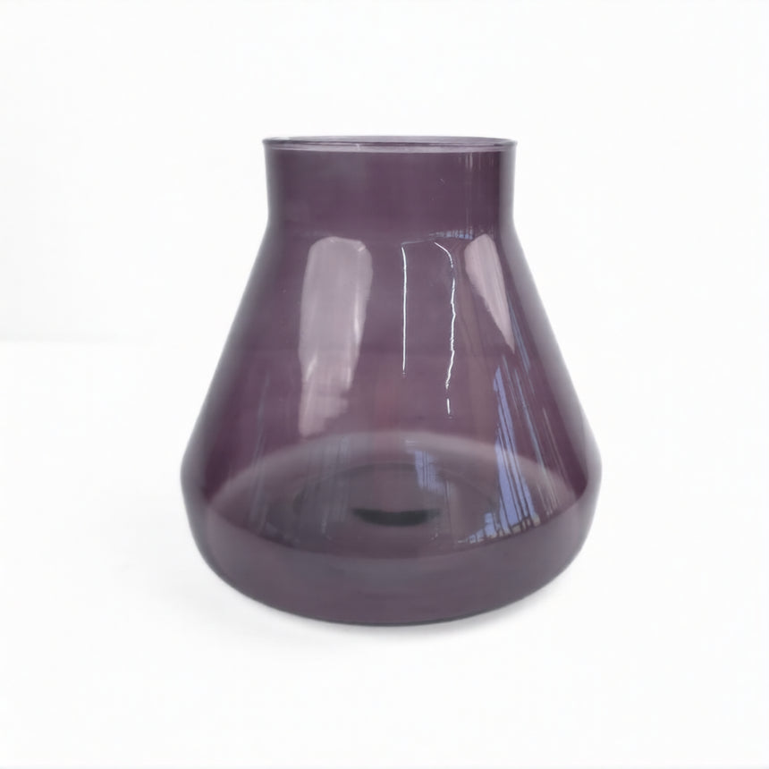 Tamsaus stiklo vaza 19x15 cm