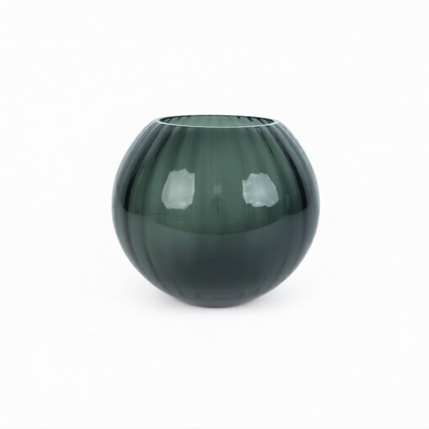 Spalvoto stiklo vaza 19x17 cm