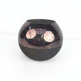 Tamsaus stiklo vaza burbulas 16x16x12 cm