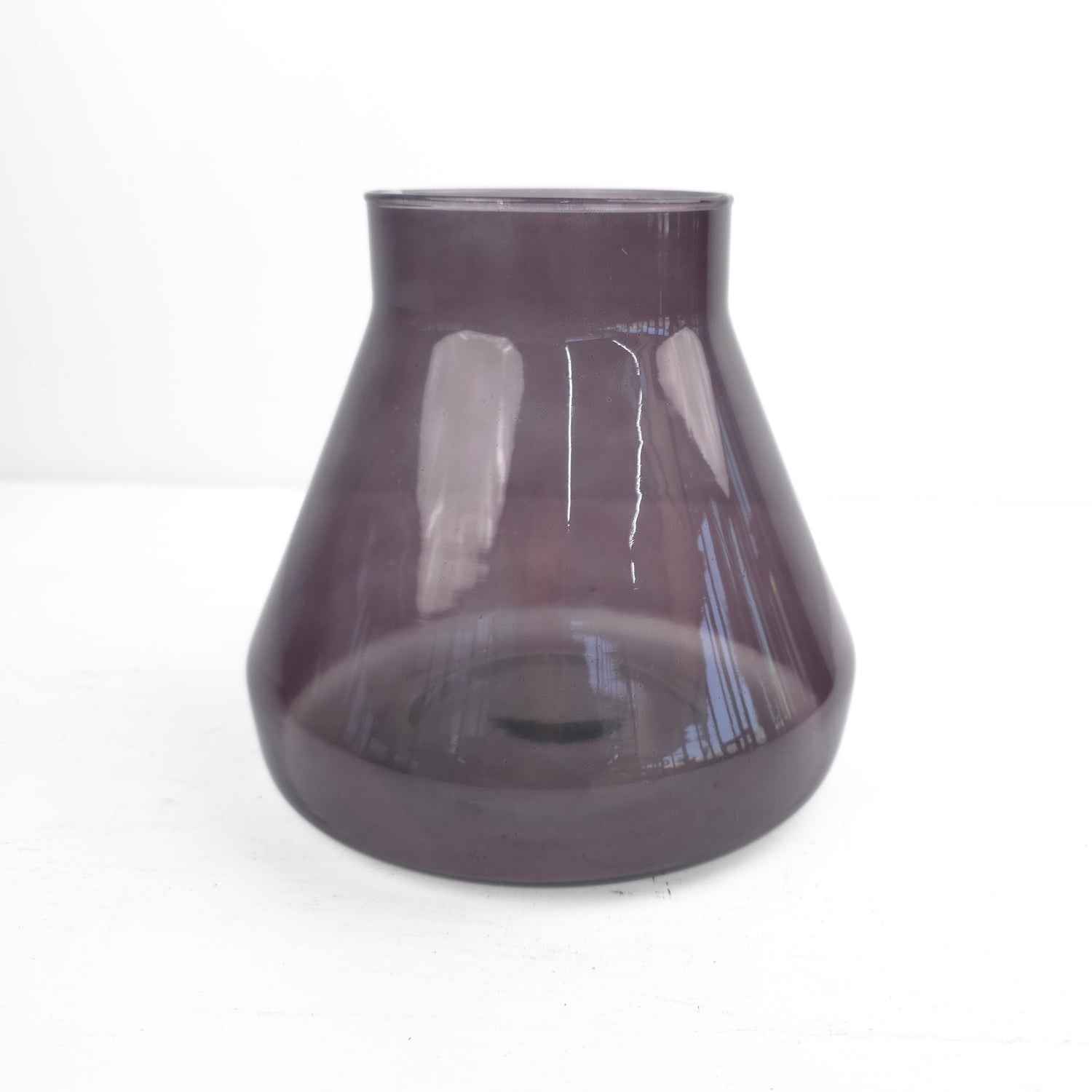Tamsaus stiklo vaza 19x15 cm
