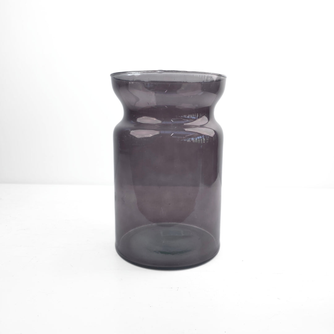 Spalvoto stiklo vaza puokštei 24,3x15,2 cm