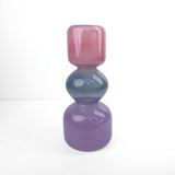 Spalvoto stiklo vaza 14x32 cm