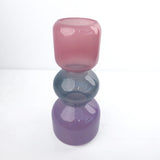 Spalvoto stiklo vaza 14x32 cm