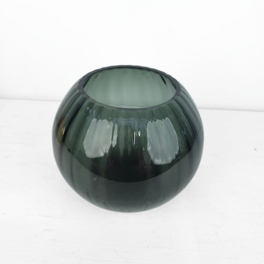 Spalvoto stiklo vaza 19x17 cm