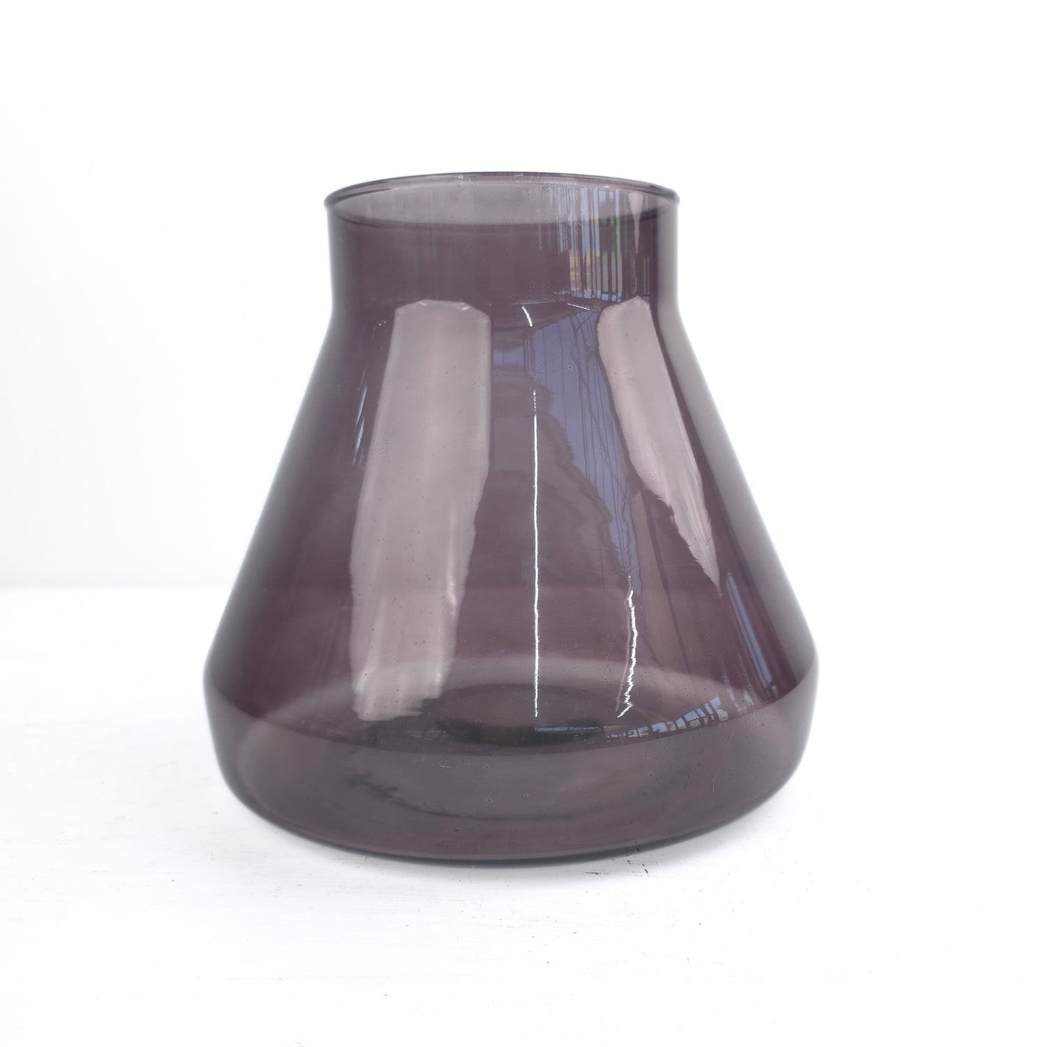 Tamsaus stiklo vaza 19x15 cm