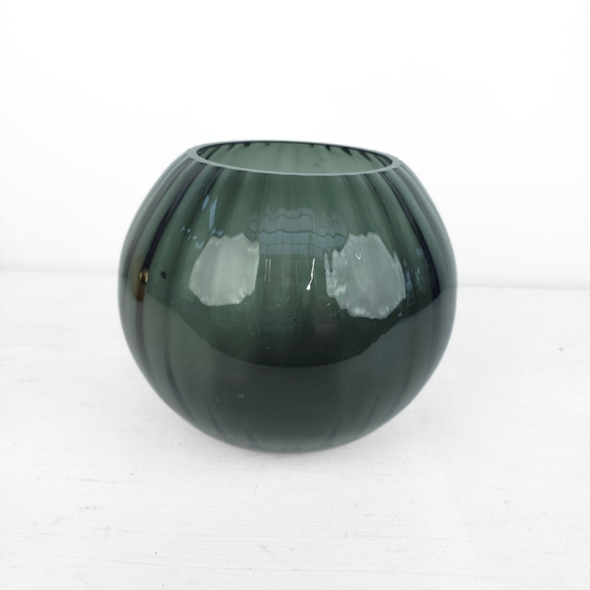 Spalvoto stiklo vaza 19x17 cm