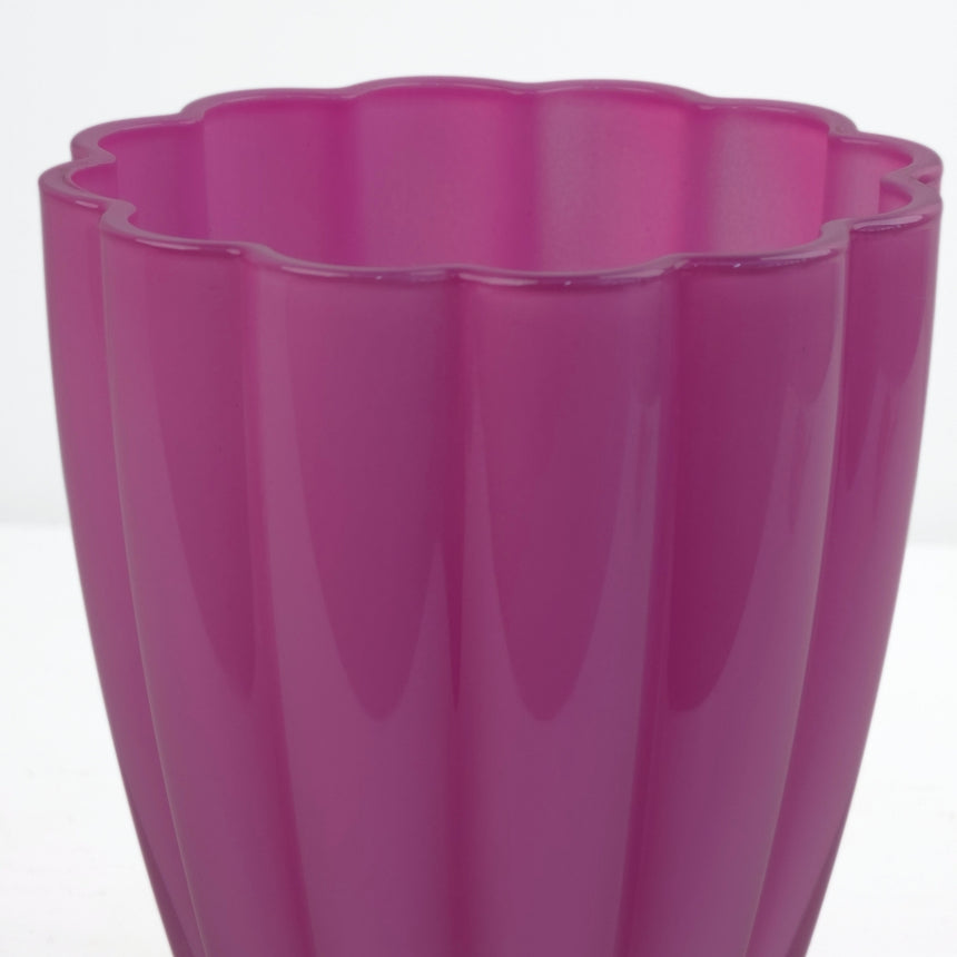 Spalvoto stiklo vaza 17x14 cm